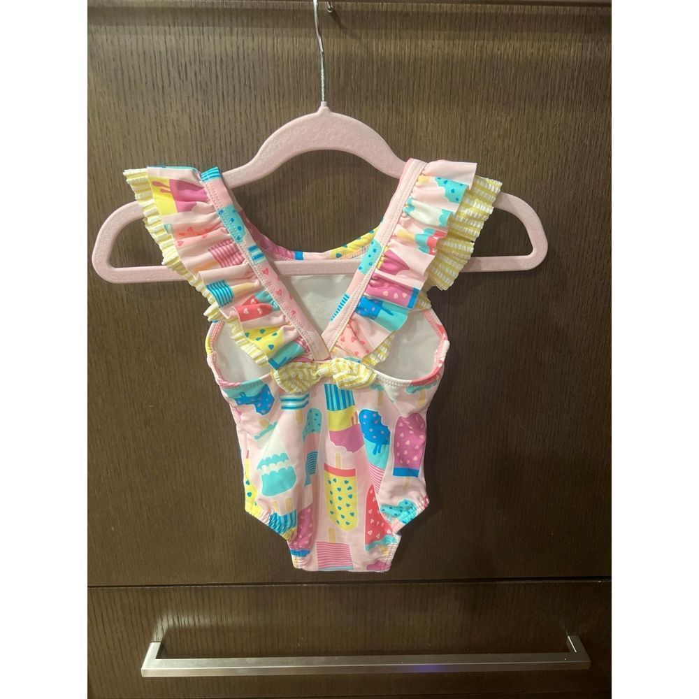 Ruffle butt swimsuit V-Back One Piece popsicles 12-18 months - Picture 2 of 7